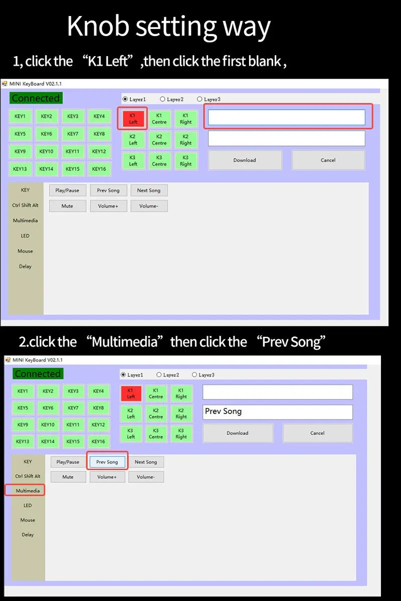 USB Mechanical Keyboard Gamer 3Keys Macro Custom Keyboard RGB Gaming Custom Programming Knob Mini Keyboard Keypads For Photoshop