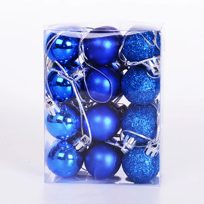 24pcs Christmas Balls Christmas Tree Ornaments Ball Xmas Hanging Tree Pendants Home Party Decor New Year Gift Noel Navidad