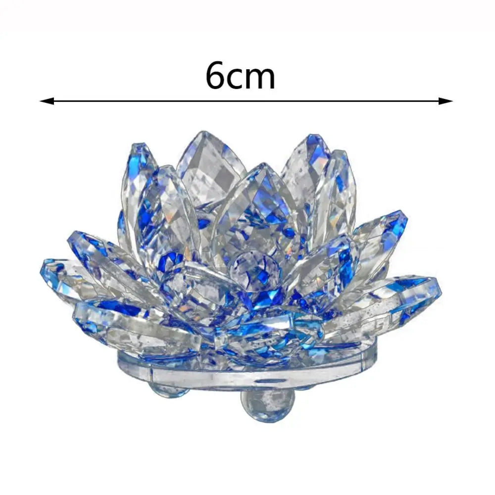 Feng shui Quartz Crystal Lotus Flower Crafts Glass Paperweight Ornaments Figurines Home Wedding Party Decor Gifts Souvenir
