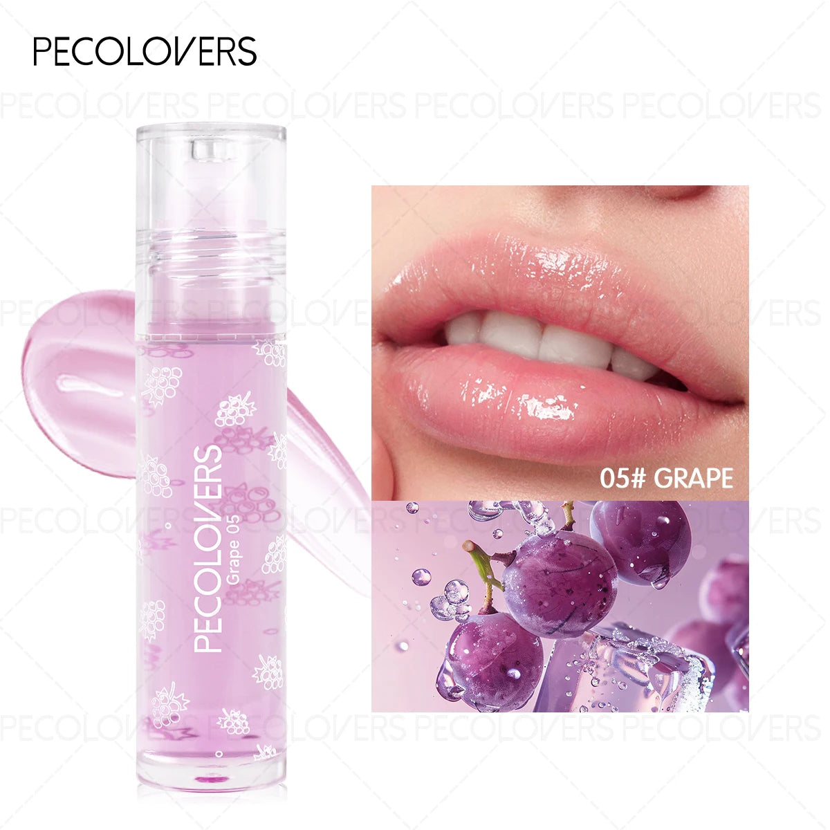 1PC Long-lasting Ball Lip Oil - High-gloss Finish, Moisturizing, Plumps Lips, Various Options, Creates Charming Makeup