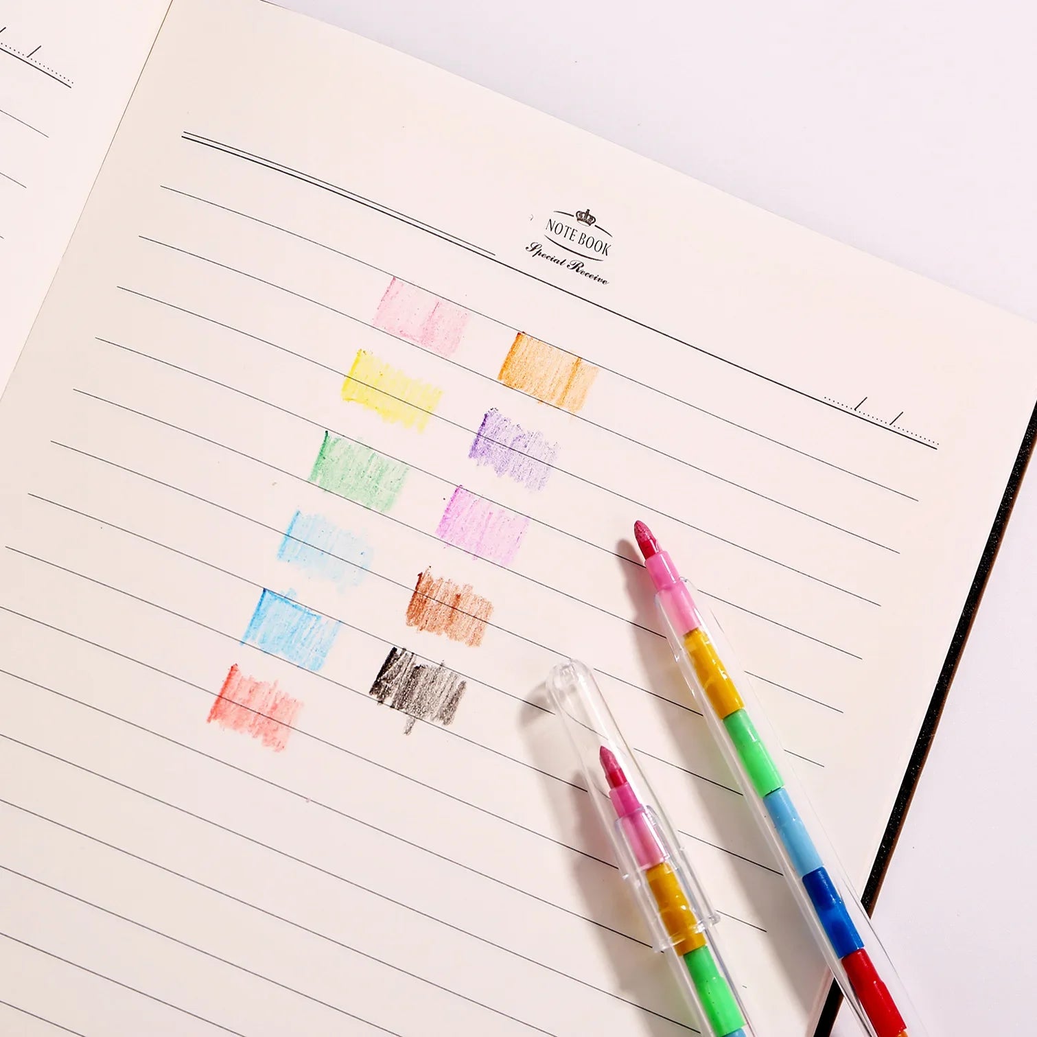 10pcs Stackable Crayons Pencil Colorful Painting Graffiti Kid Party Supplies Birthday Gift Kindergarten School Teacher Prizes