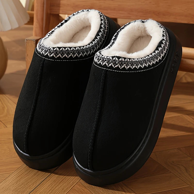 Fashion Winter Women's Slippers Boot Fuzzy Fur Anti-Slip Soft Sole Outdoor Indoor Warm Comfort House Shoes Snow Boots