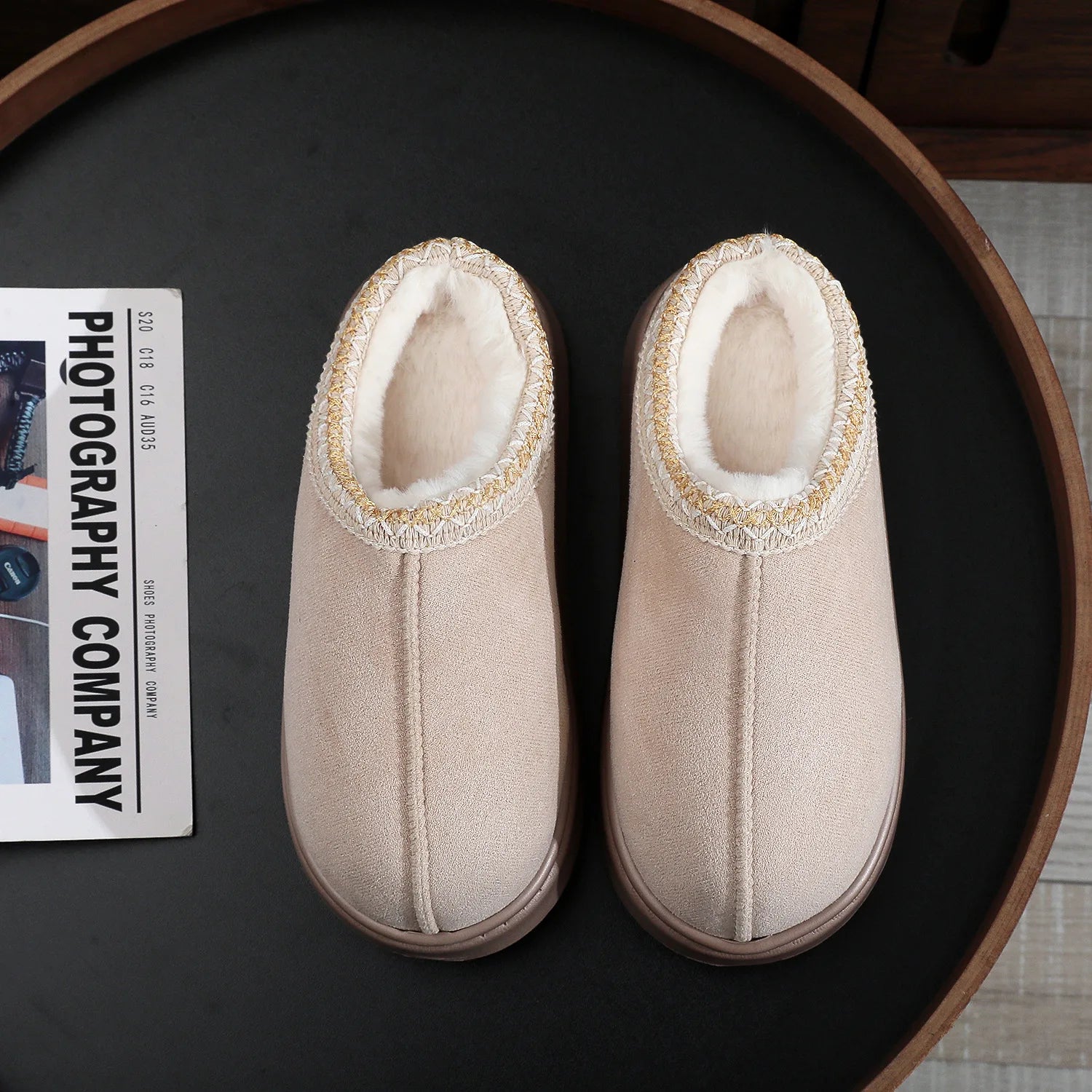 Fashion Winter Women's Slippers Boot Fuzzy Fur Anti-Slip Soft Sole Outdoor Indoor Warm Comfort House Shoes Snow Boots