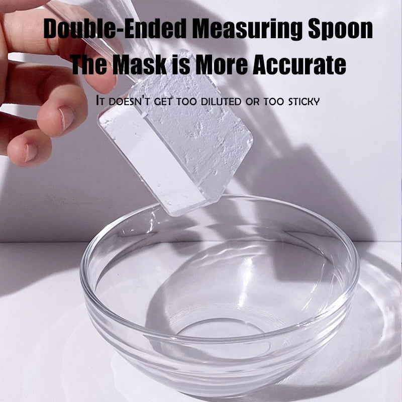Skin Care DIY Mask Set Clear Rod Mud Mixing Bowl Spoon Set Soft Applicator Brushes for Face Deep Cleaning Portable Beauty Tools