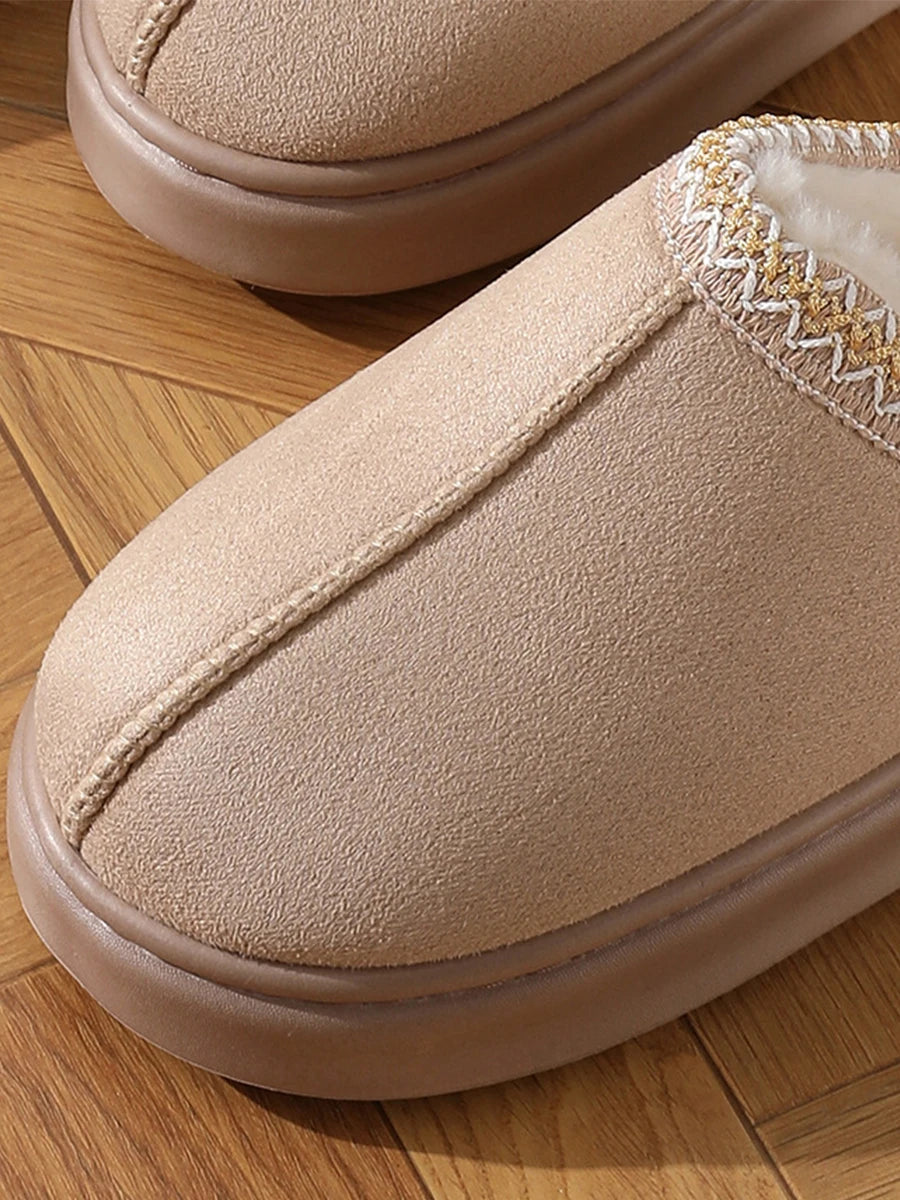 Fashion Winter Women's Slippers Boot Fuzzy Fur Anti-Slip Soft Sole Outdoor Indoor Warm Comfort House Shoes Snow Boots