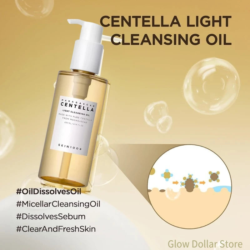 Korean SKIN1004 Skincare Centella 3pcs Set,Toning Toner,Pore Care Light Cleansing Oil,Facail Serum for Soothing Sensitive Skin