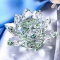 Feng shui Quartz Crystal Lotus Flower Crafts Glass Paperweight Ornaments Figurines Home Wedding Party Decor Gifts Souvenir