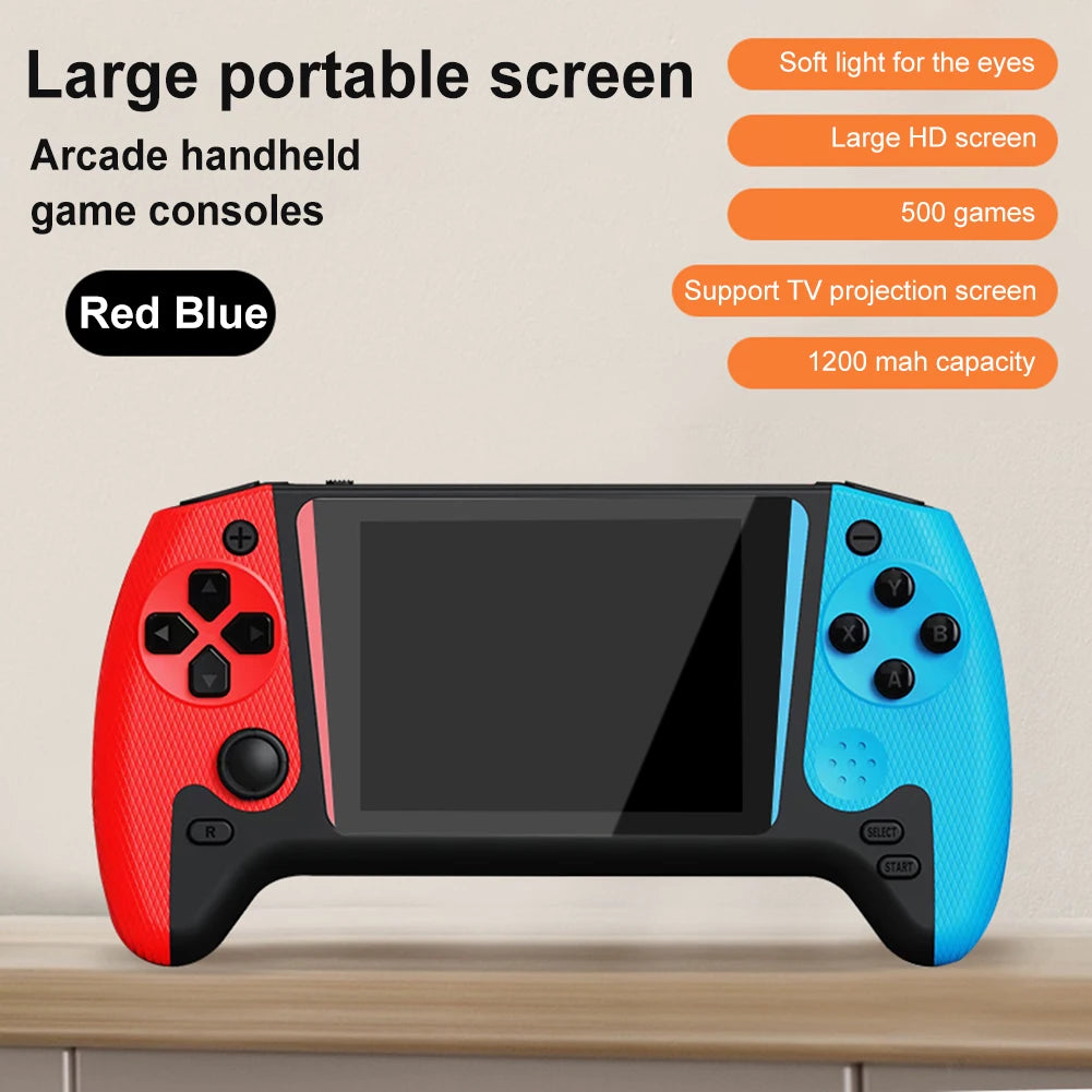 Gaming Console 3.5inch LCD Screen Built-in 500 Games Nostalgic Game Console Video Game Console for Kids Adults for Single Player