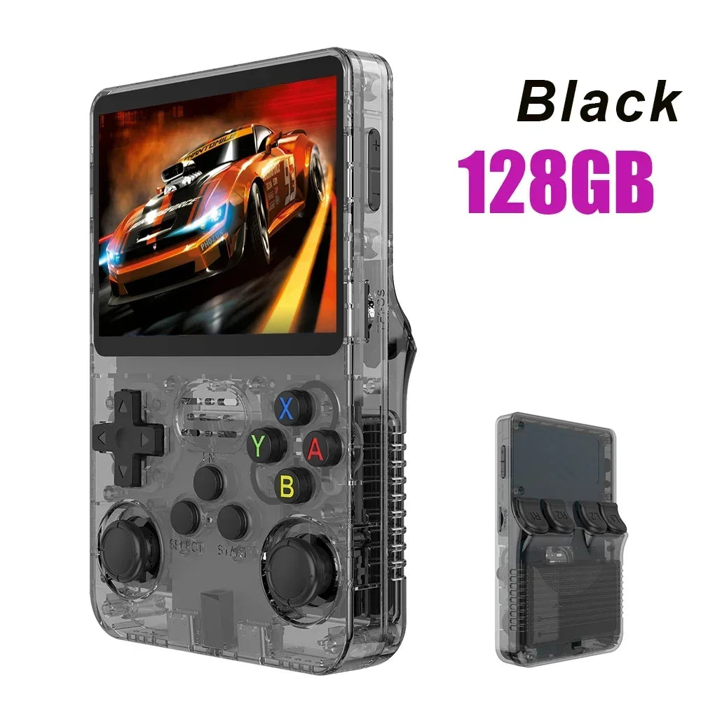 R36S Retro Handheld Game Console with ARKOS System 3.5IPS 128GB/64GB  Storage Preloaded Games Portable Gift for Boys & Gamers