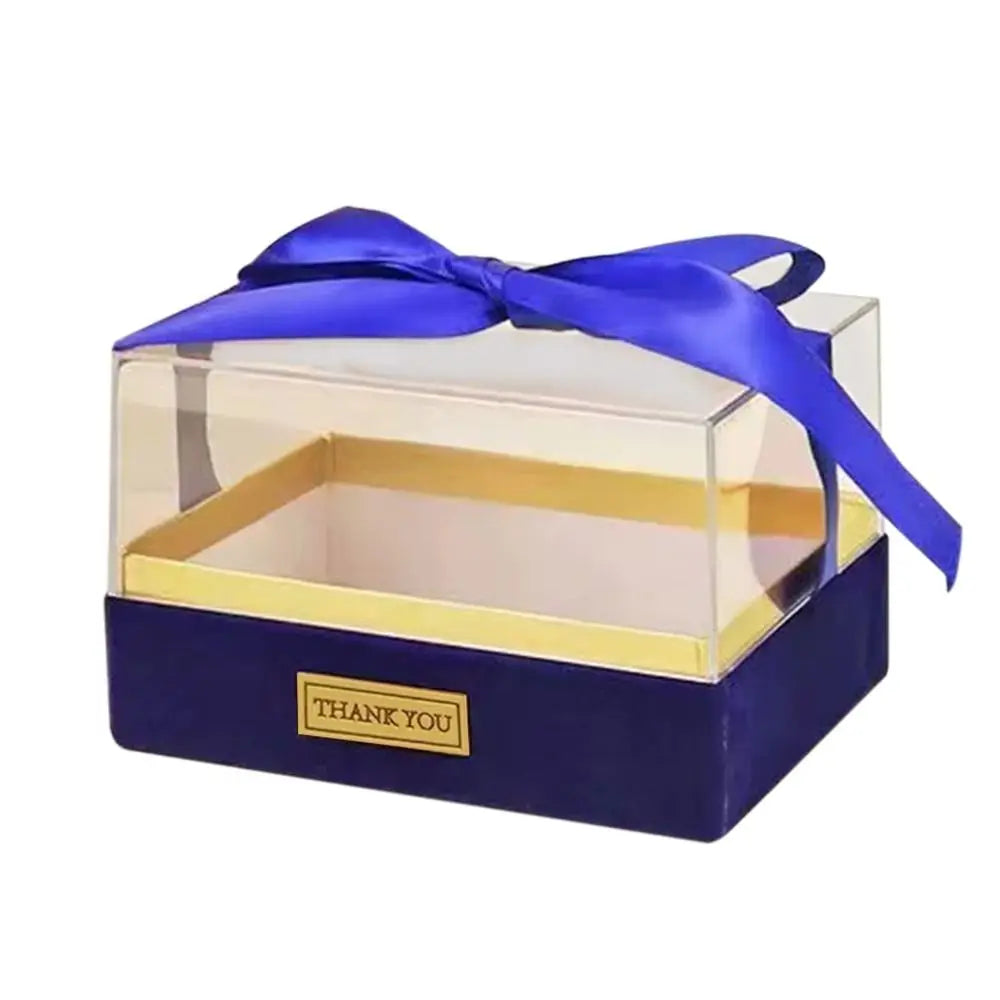 Birthday Party Transparent Wedding Hand Gift Box Acrylic Light Luxury Bow Present Box Valentine's Day Gift Box