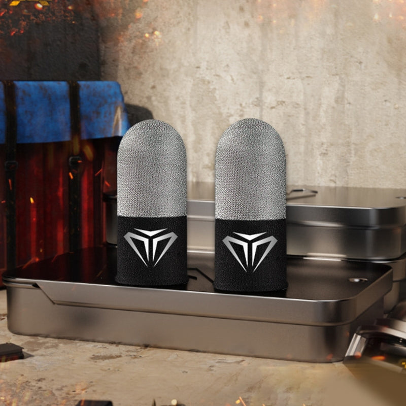 2 Pcs Mobile Game Fingertip Gloves Sweatproof Anti-slip Touch Screen Finger Sleeve Breathable Gaming Fingertip Cover For Gamer