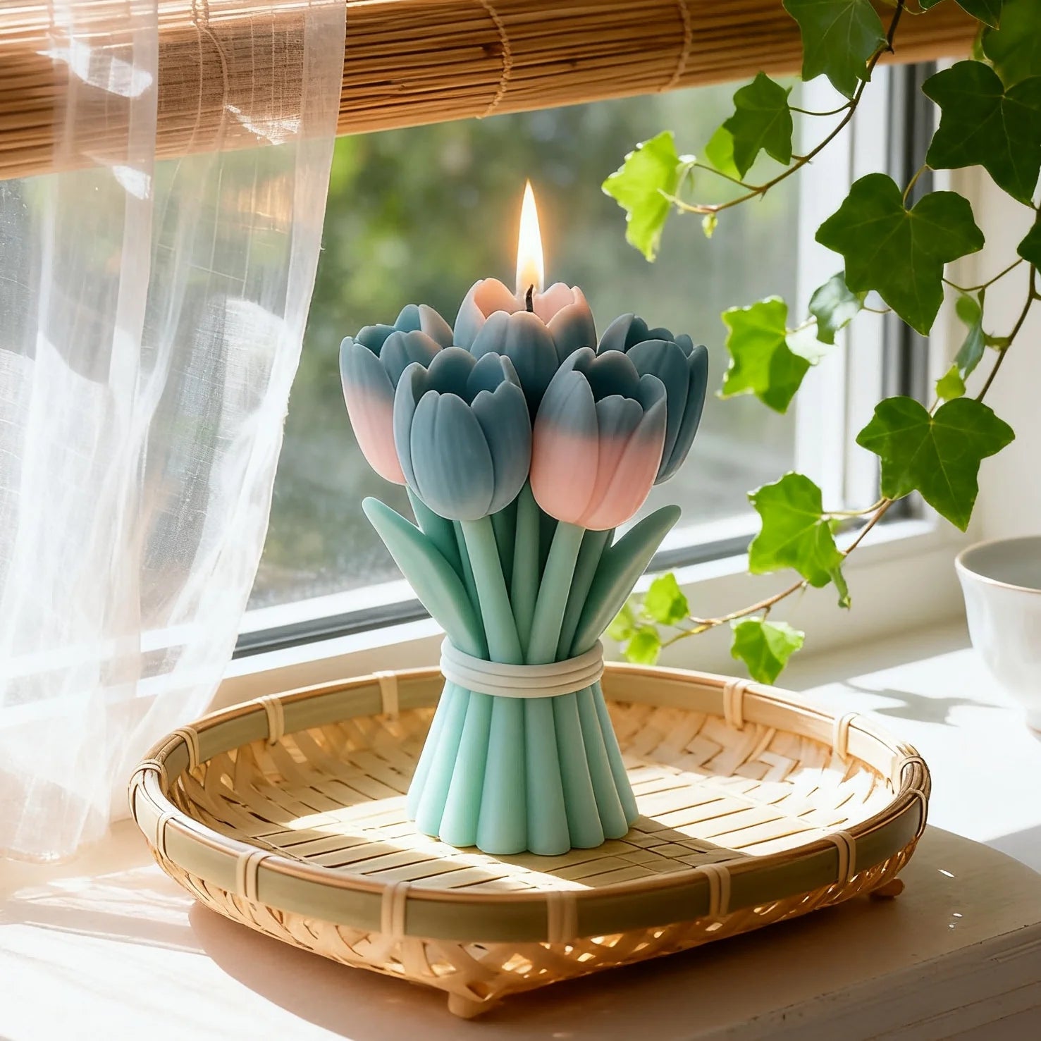 Valentine's Day Gift Tulip Bouquet Silicone Mold DIY Flowers Aroma Candle Molds Handmade Soap Candle Making Supplies