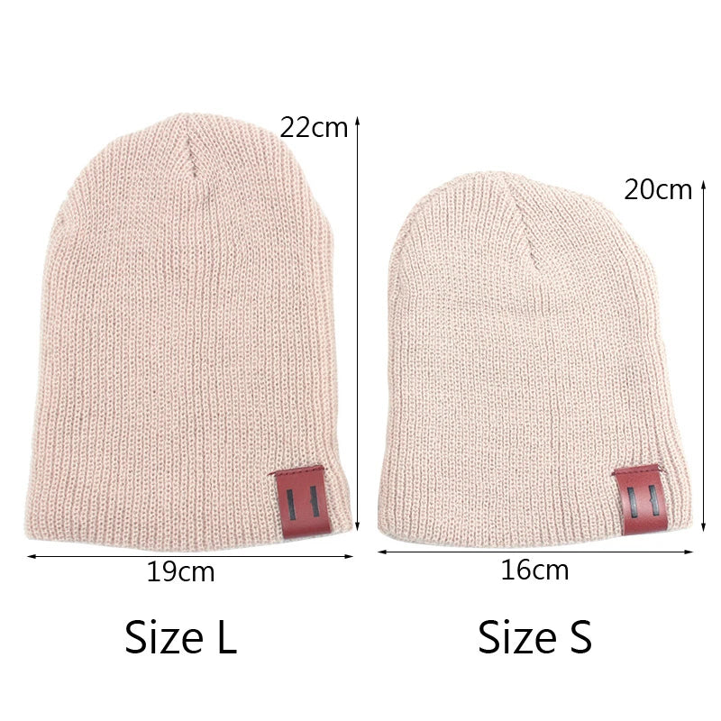 Knit Mother Kids Hat Baby Beanie for Boys Winter Baby Girl Hats Children Cap Infant Bonnet Toddler Accessories 1PC