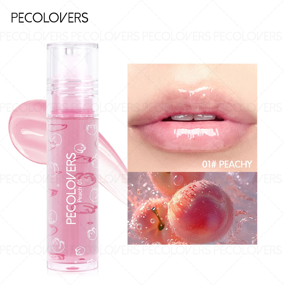 1PC Long-lasting Ball Lip Oil - High-gloss Finish, Moisturizing, Plumps Lips, Various Options, Creates Charming Makeup