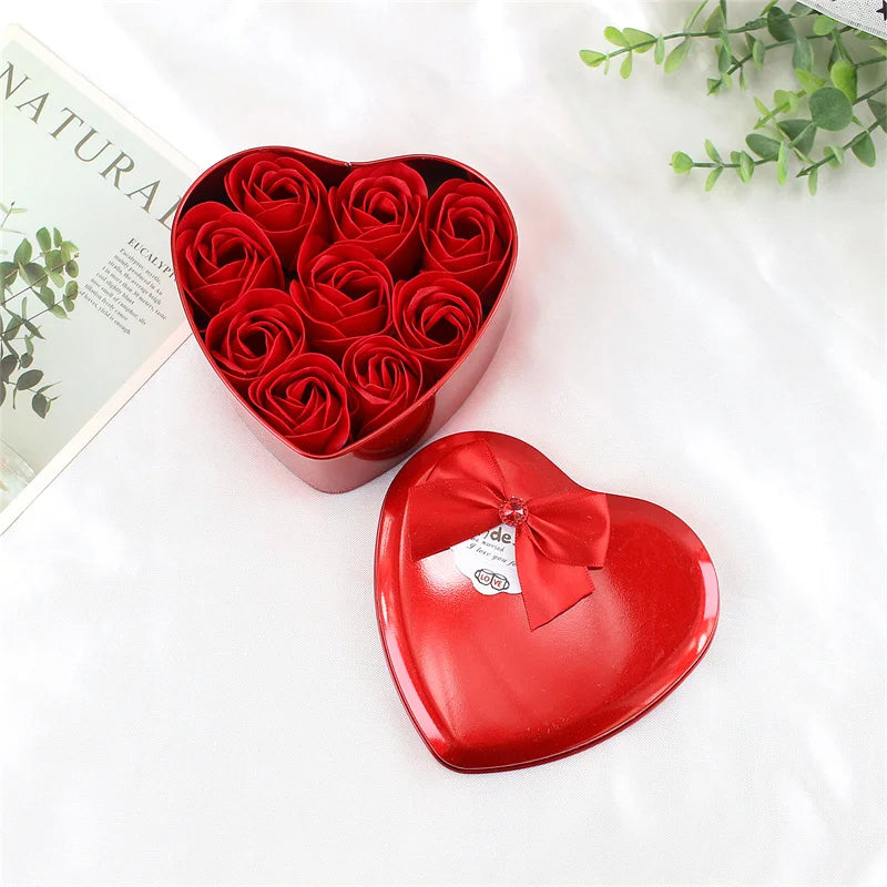 YO CHO Artificial Flower Roses Bear Soap Flower Gift Box Valentine's Day Mother's Day Wedding Newyear Gift for Wife