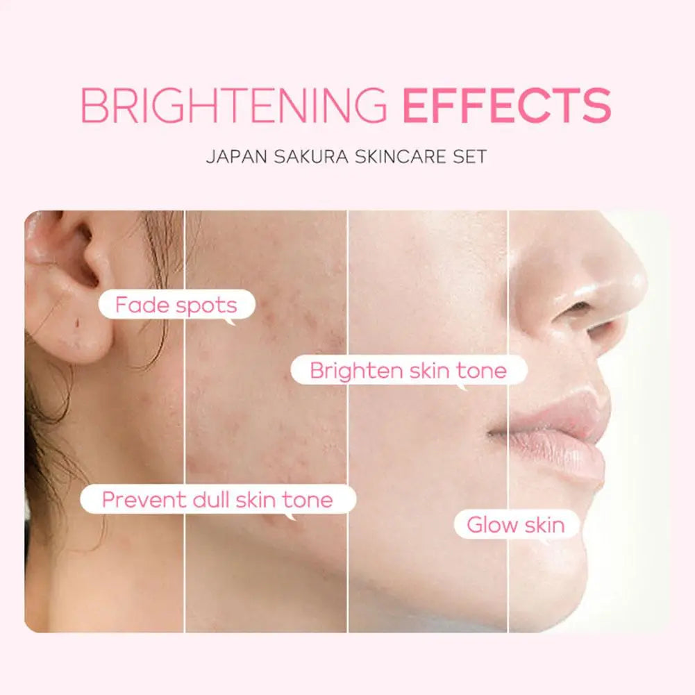 Sakura Skin Care Sets & Kits With Cleanser,Serum,Eye Cream,essence Cream Beauty Products For Women Face Skin Care Set