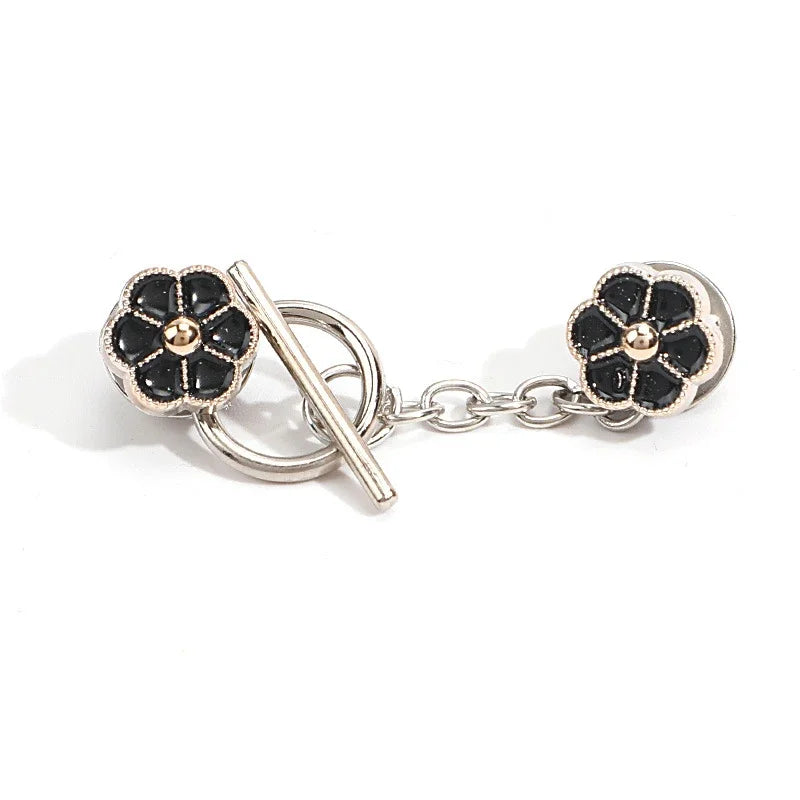 5sets Metal OT Button Up Clothes With No Sewing, Mother Button Up, Coat, Sweater, Cardigan, Women's Decorative Brooch Button