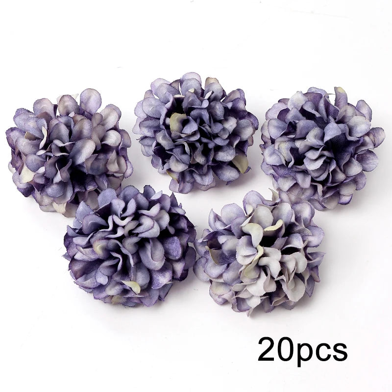 Purple Artificial Flowers Heads Silk Fake Flowers For Home Decor Party Wedding Decoration DIY Valentine's Day Gifts Accessories
