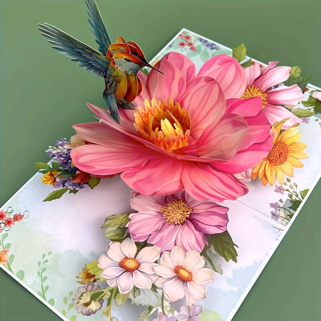 3D Pop Up Flower Greeting Cards Wedding Card Anniversary Thanksgiving Valentines Day Birthday Gift Thank You Card Handmade Cards