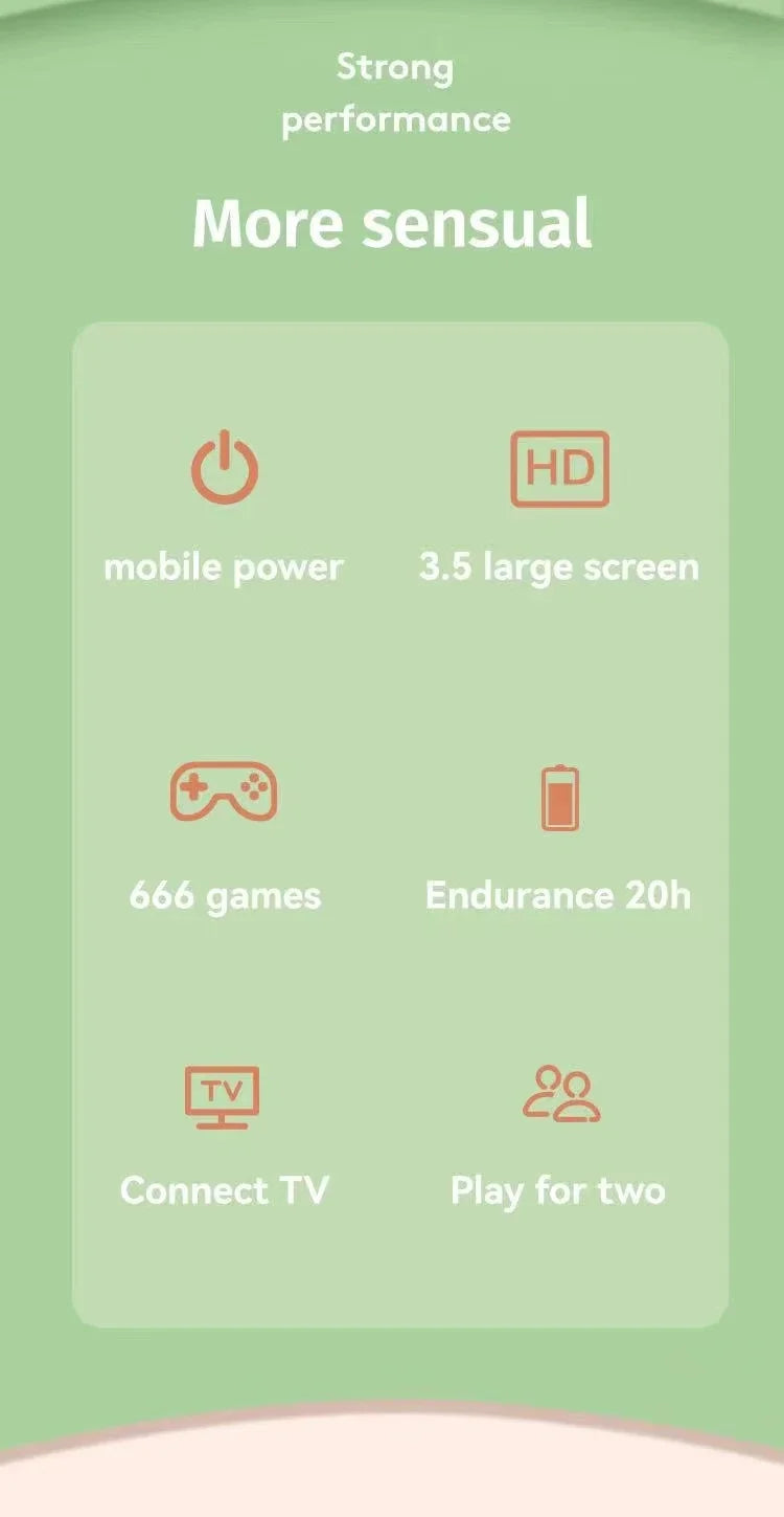 G6 Game Console 3 5 Inch Screen Handheld Game Device Portable Games Support 2 Players Video Gaming Machine for Kids