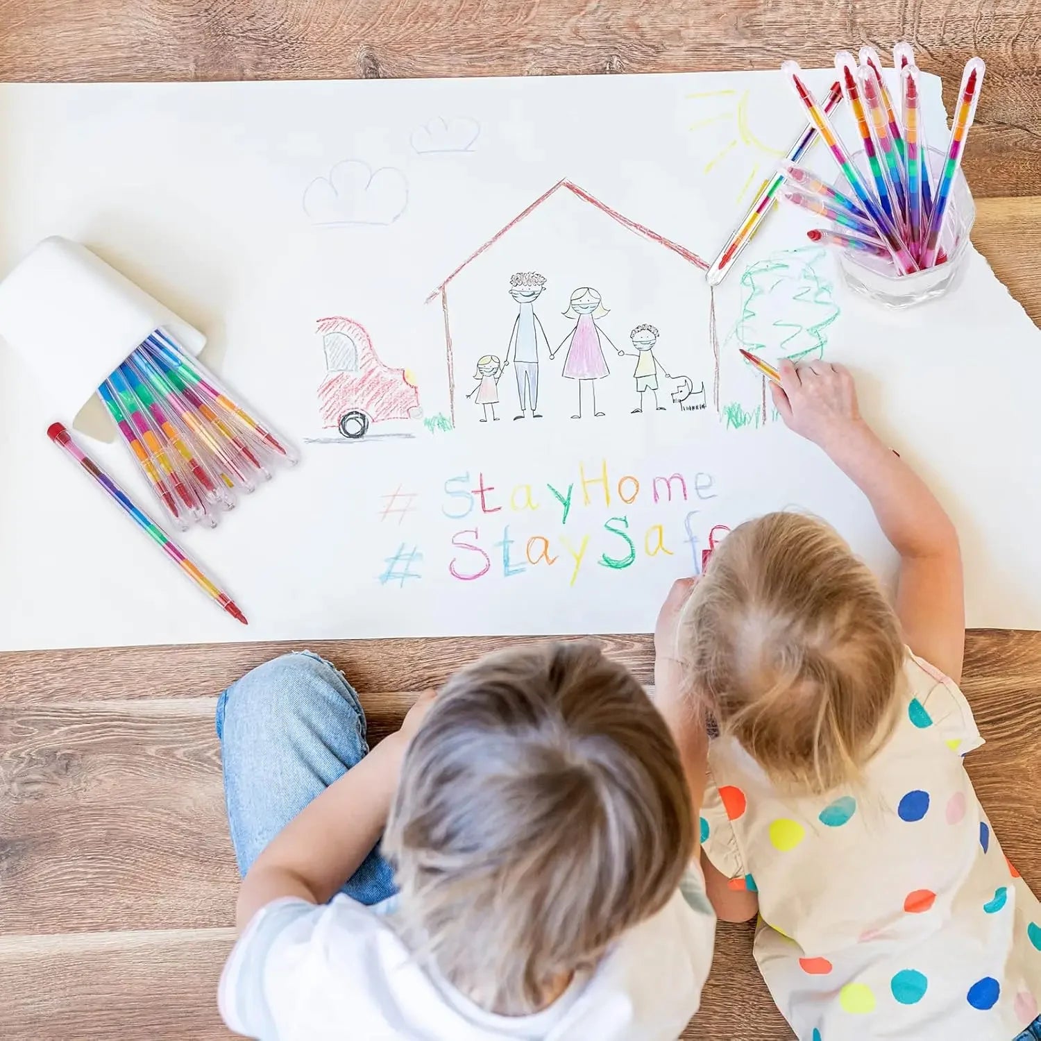 10pcs Stackable Crayons Pencil Colorful Painting Graffiti Kid Party Supplies Birthday Gift Kindergarten School Teacher Prizes