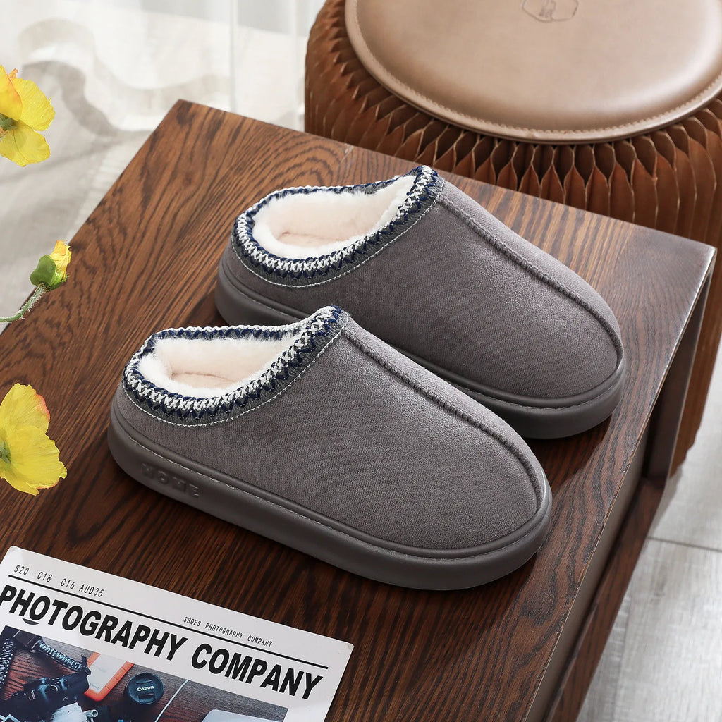 Fashion Winter Women's Slippers Boot Fuzzy Fur Anti-Slip Soft Sole Outdoor Indoor Warm Comfort House Shoes Snow Boots