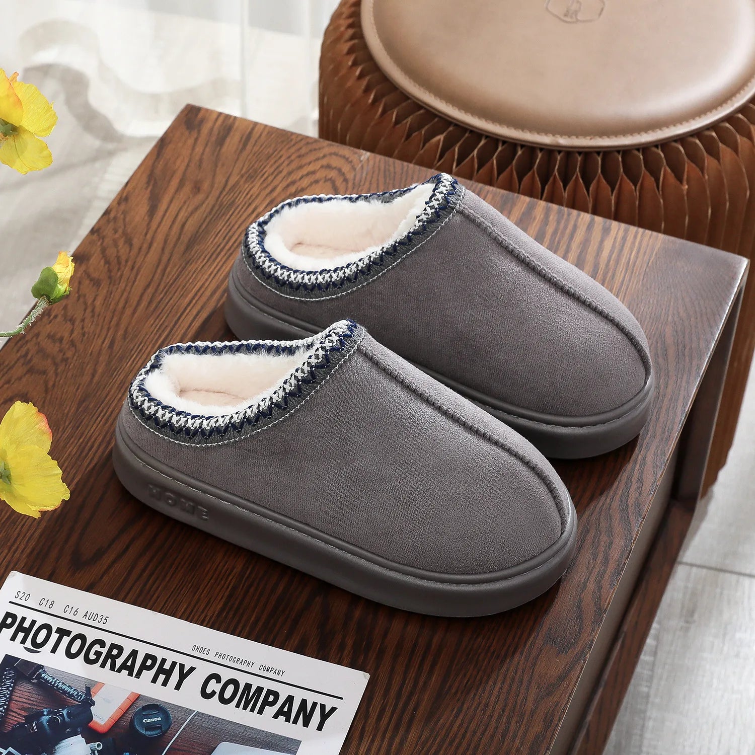 Fashion Winter Women's Slippers Boot Fuzzy Fur Anti-Slip Soft Sole Outdoor Indoor Warm Comfort House Shoes Snow Boots