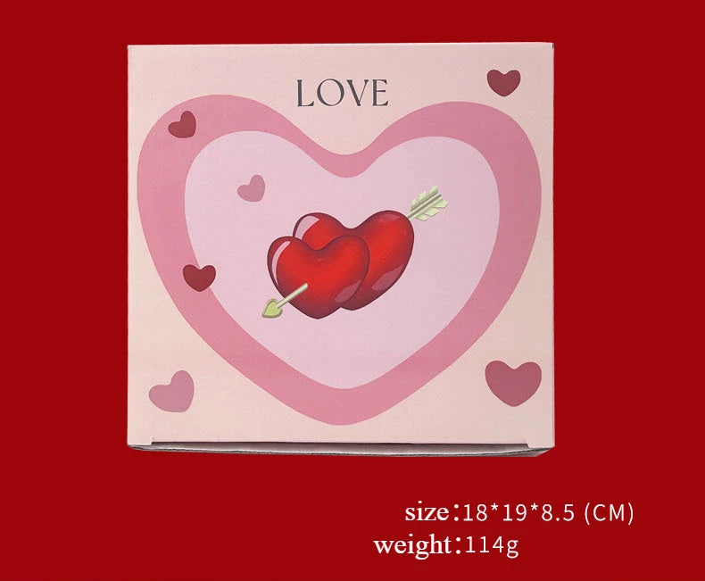 Unique Arrow-Thru-Heart Rose Ring Necklace Box Valentine's Day Creative Love Jewelry Gift Box Packaging