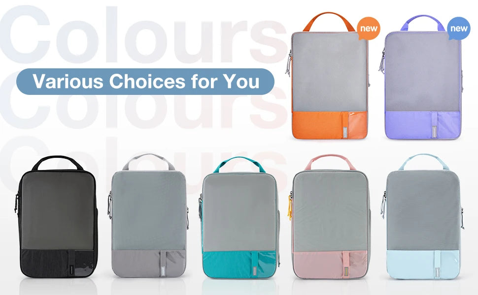 BAGSMART Packing Cubes Compression Storage Bag Travel Lightweight Suitcase Organizer Accessories  Luggage Organizer Travel Bag