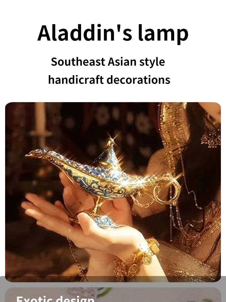Aladdin Lamp Desktop Crafts Ornament Living Room Study Room Bedroom Decoration Holiday Gift