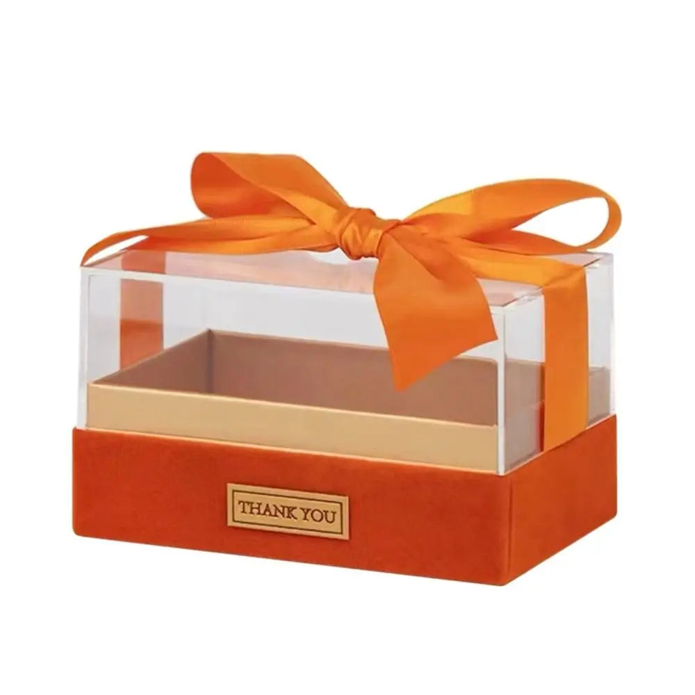 Birthday Party Transparent Wedding Hand Gift Box Acrylic Light Luxury Bow Present Box Valentine's Day Gift Box