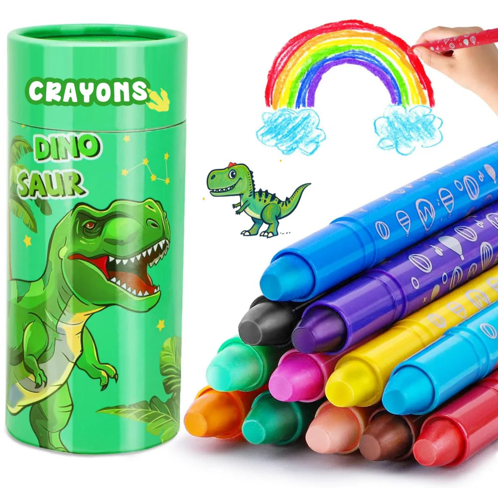 12/24 Colors Wax Crayon For Kids Washable & Erasable Twist Crayons For Toddlers Drawing Coloring Crayon Set Back To School Gifts