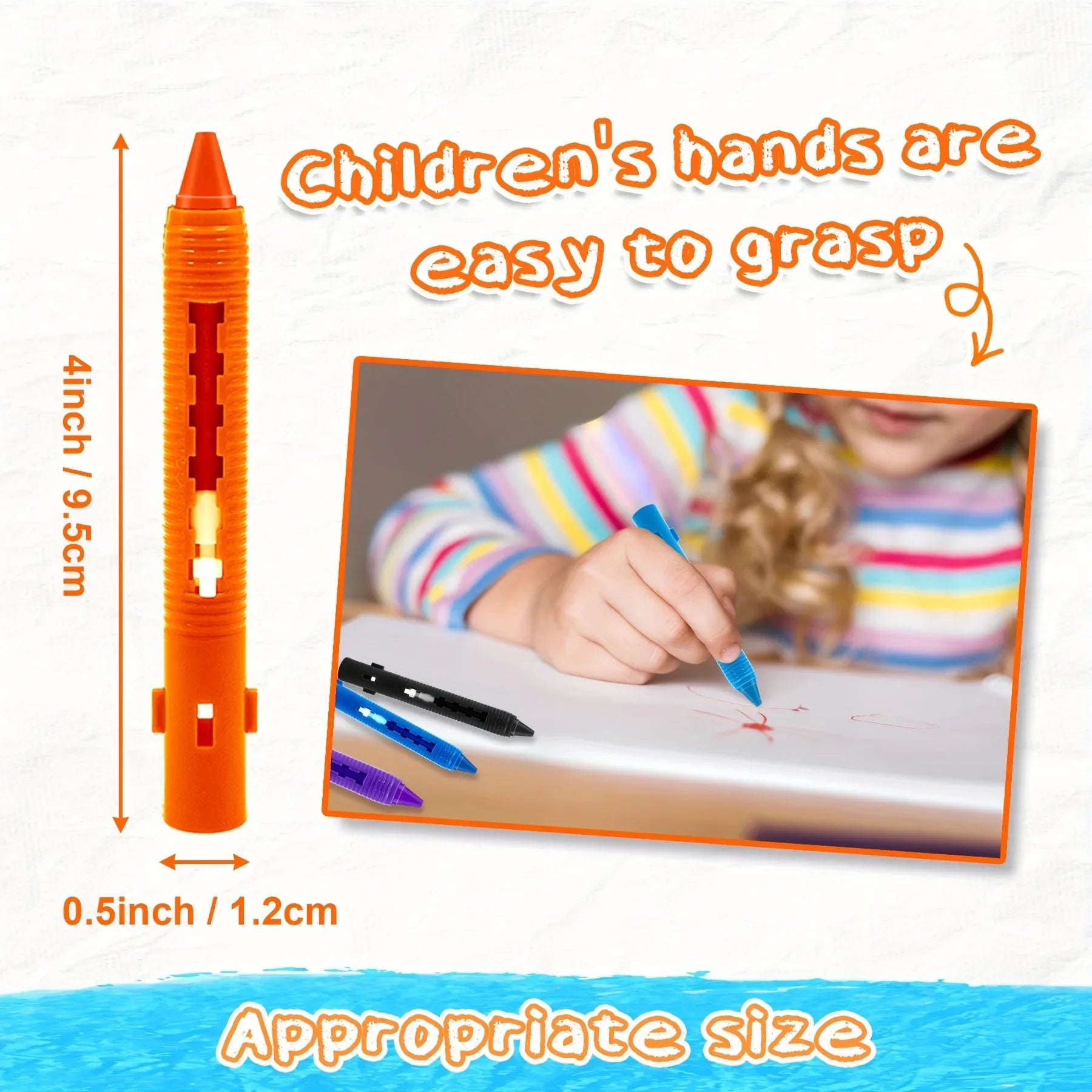 Washable Bath Crayons Set - Colorful, Easy-Clean Bathtub Markers for Youngsters, Fun Shower Art & Crafts