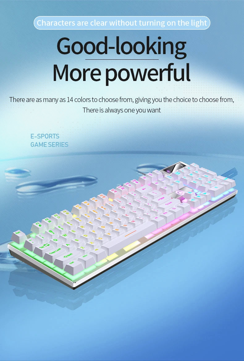 YINDIAO K500 Wired  Keyboard Gaming  Laptop Desktops PC Computer Office Accessories Low Profile Gamer Keyboards With Numpad