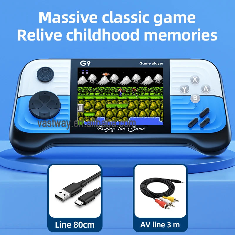 G9 Handheld Game Console 3.0 inch 666 Games 8 bit Mini Portable Retro Game Player Machine Support TV Out Gamepads