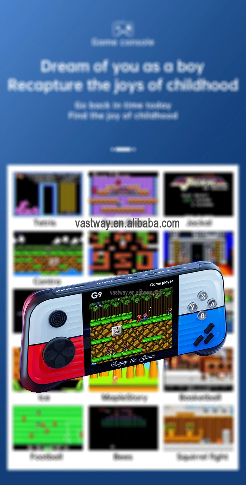 G9 Handheld Game Console 3.0 inch 666 Games 8 bit Mini Portable Retro Game Player Machine Support TV Out Gamepads