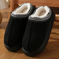 Hot Winter Women Slippers Plush Interior Anti Slip Thick Sole Fashion Embroidered Warm House Shoes for Ladies