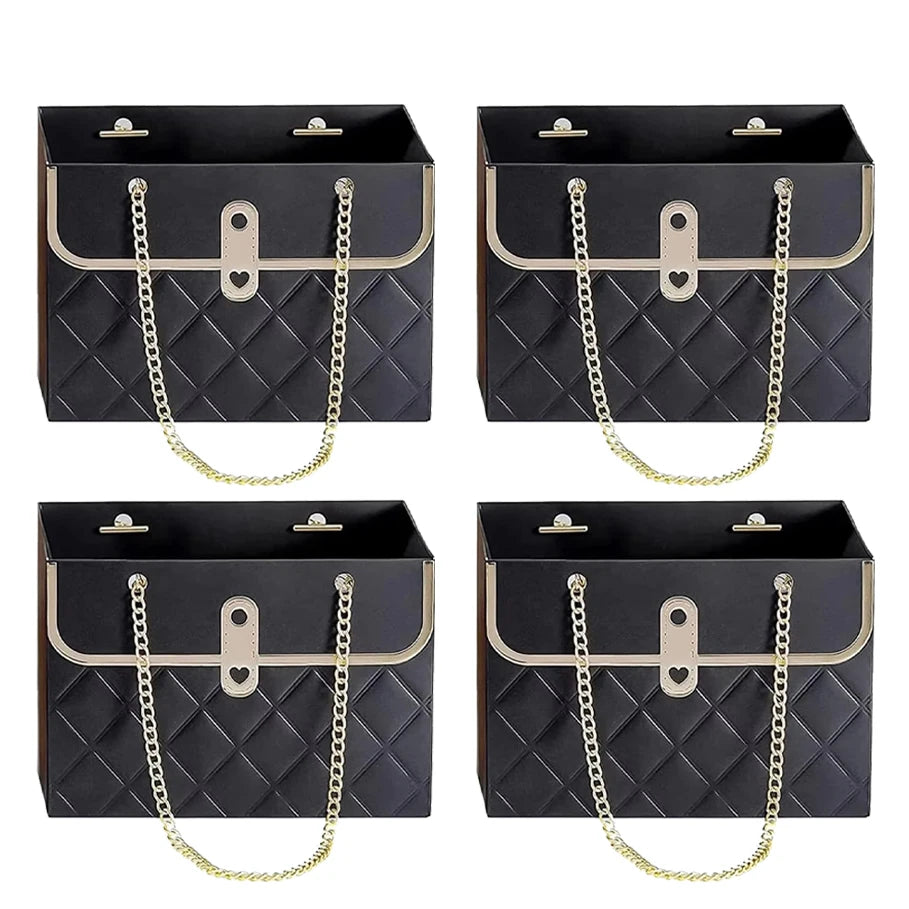 Flower Paper Gift Bags Bouquet Tote Bags Flower Packaging Box Birthday Bouquet Tote Bags Valentine's Day Gift Bags