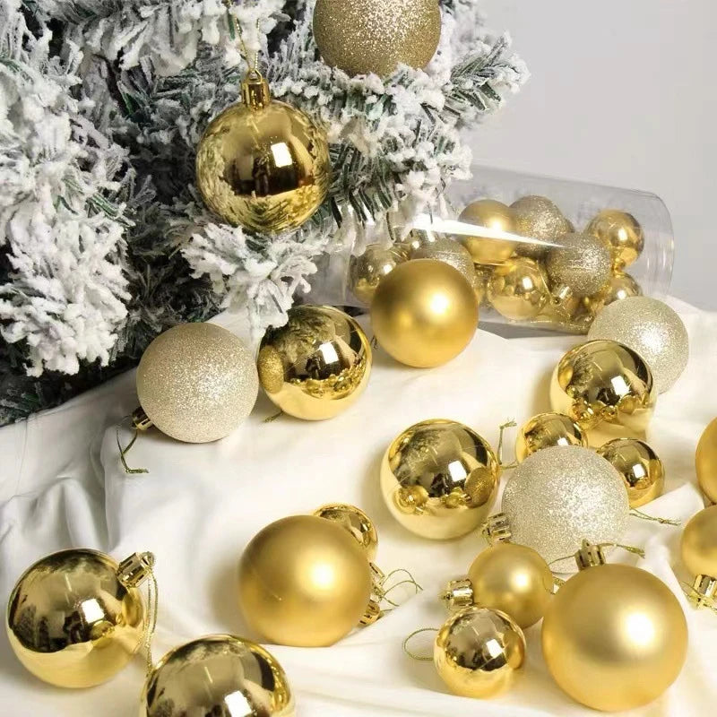 44Pcs 3/6CM Christmas Ball Christmas Tree Decoration Ornaments for Home Decor Halloween New Year Navidad Pendant Ball Accessory