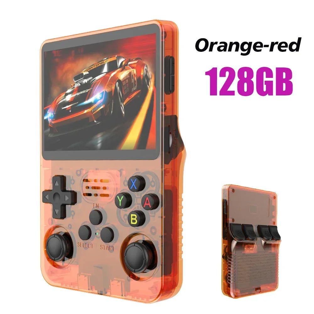 R36S Retro Handheld Game Console with ARKOS System 3.5IPS 128GB/64GB  Storage Preloaded Games Portable Gift for Boys & Gamers