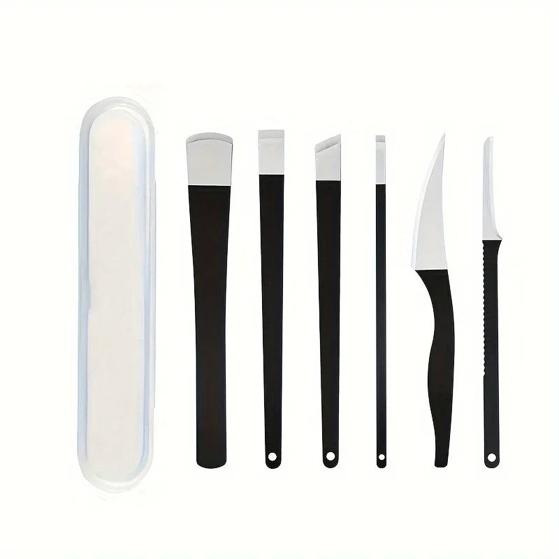 2/6pcs Stainless Steel Foot Care Set, Sharp Exfoliating Knife & Smooth Foot Scraper, Ingrown Toenail Clippers, Dead Skin Remover