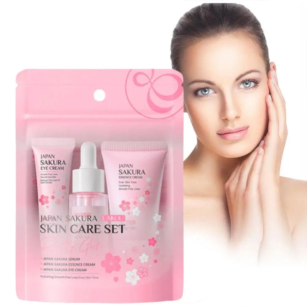 Sakura Skin Care Sets & Kits With Cleanser,Serum,Eye Cream,essence Cream Beauty Products For Women Face Skin Care Set