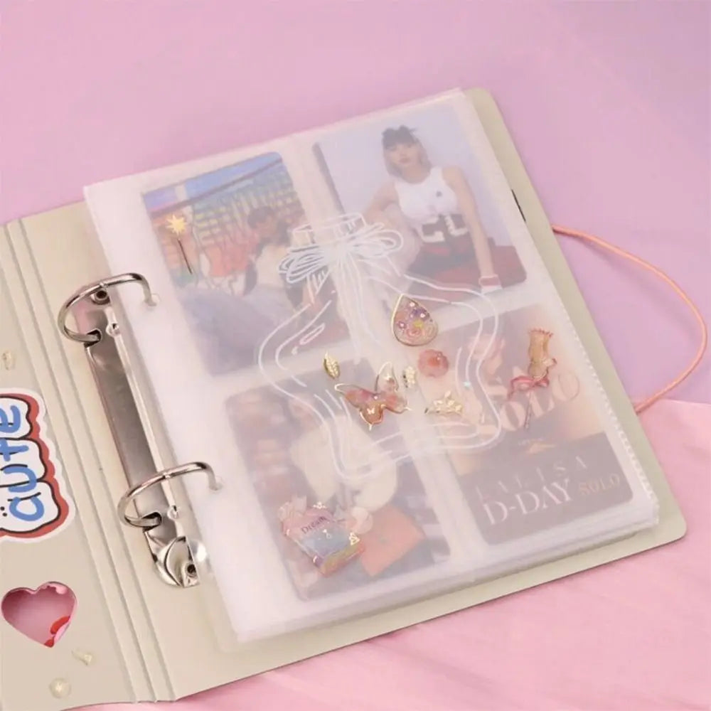 A5 Macaron Color Hollow Album New PP Photocard Binder Photo Collect Photo Folder Card Storage Album Storage Stationery