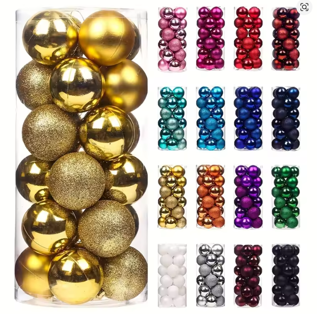 36pcs Christmas Ball Christmas Tree Decoration Ornaments for Home Decor Halloween New Year 2026 Navidad Pendant Ball Accessories