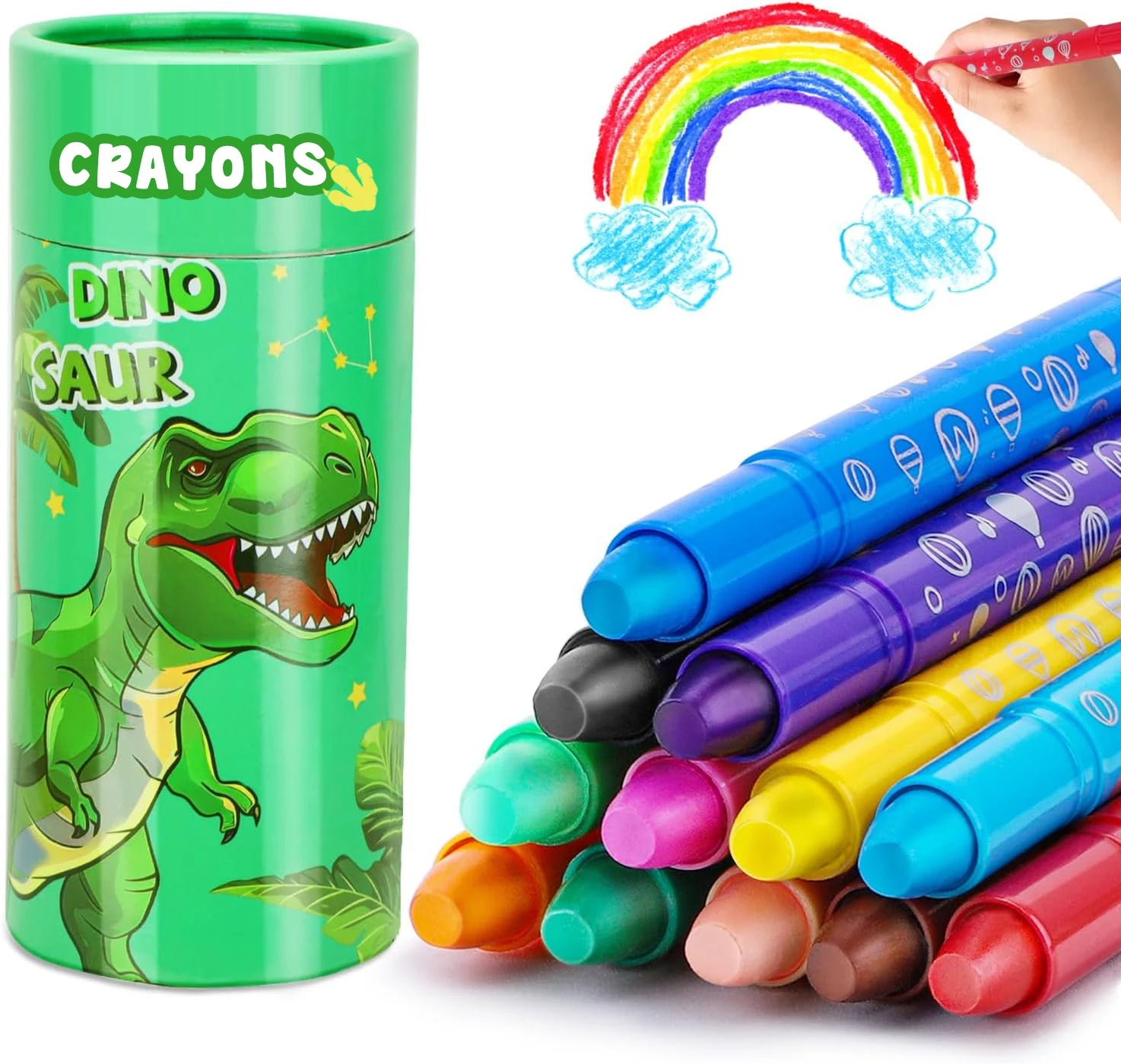 12/24 Colors Wax Crayon For Kids Washable & Erasable Twist Crayons For Toddlers Drawing Coloring Crayon Set Back To School Gifts