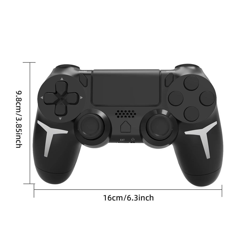 GAMINJA Wireless Gamepad with 6-Axis Gyroscope Dual Vibration Touch Pad - Bluetooth Controller for PS4 PS3 Console And PC