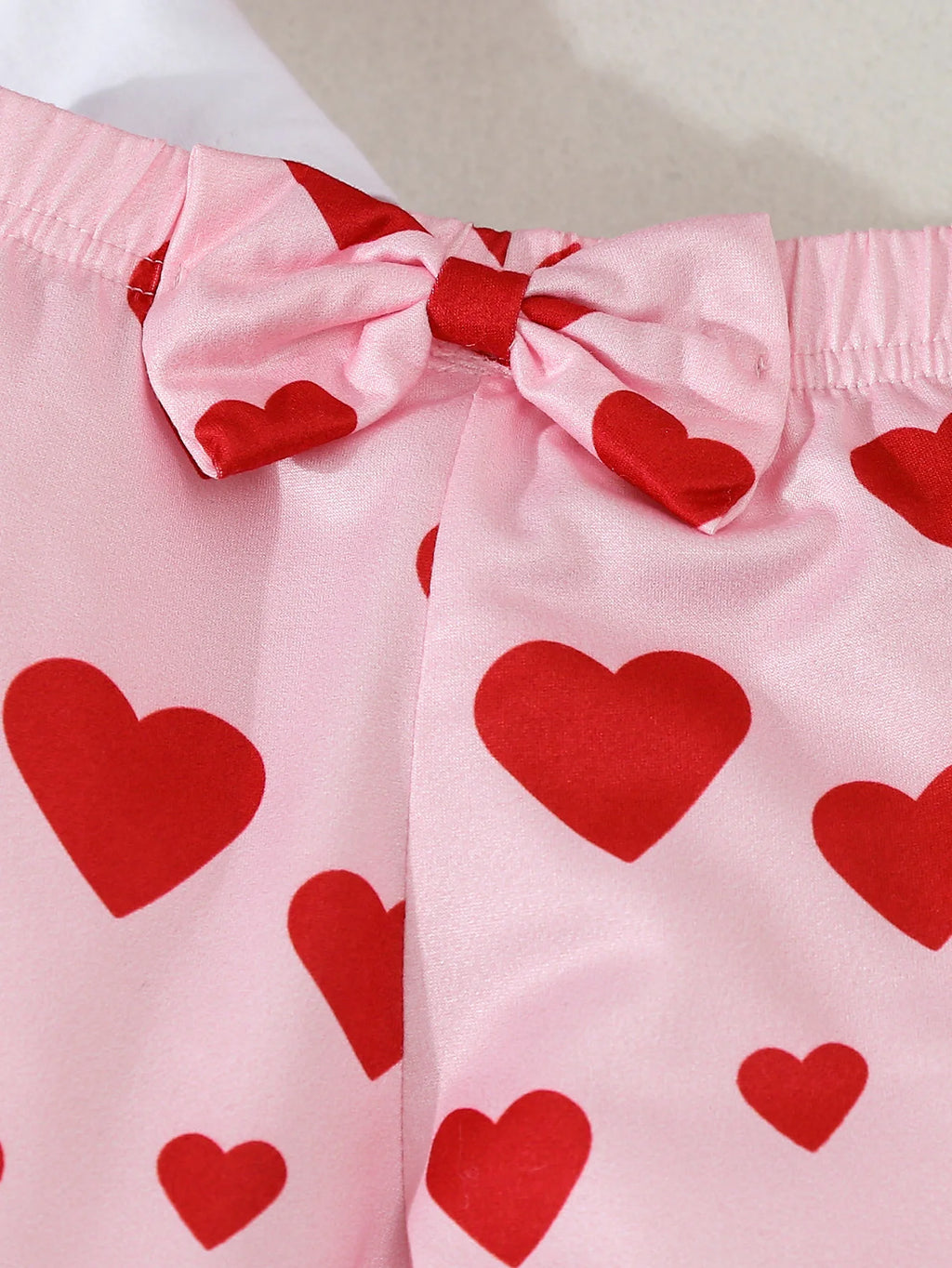 Newborn Baby Girl Clothing Set Letter Print Jumpsuit Heart Bell-bottoms  Headband 3pcs Toddler Baby Girl Clothes Valentine's Day
