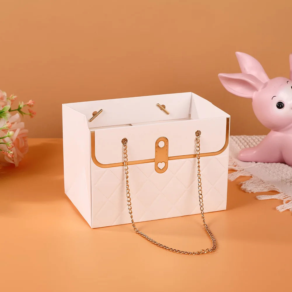 Flower Box Rose Packaging Box Portable Valentine's Day Birthday Party Gifts Wrapping Paper Bag Gift Box Candy Cake Flower Shop