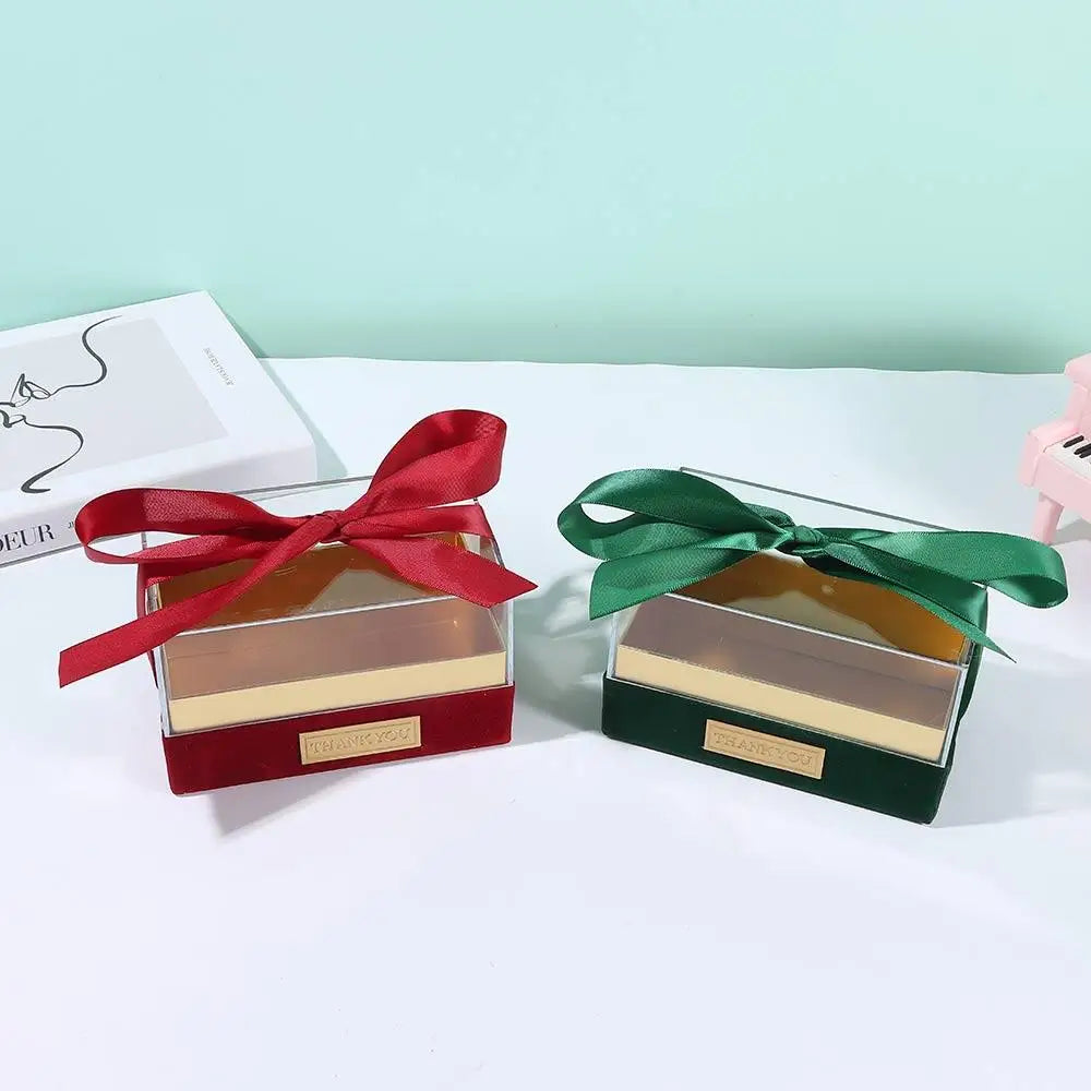 Birthday Party Transparent Wedding Hand Gift Box Acrylic Light Luxury Bow Present Box Valentine's Day Gift Box