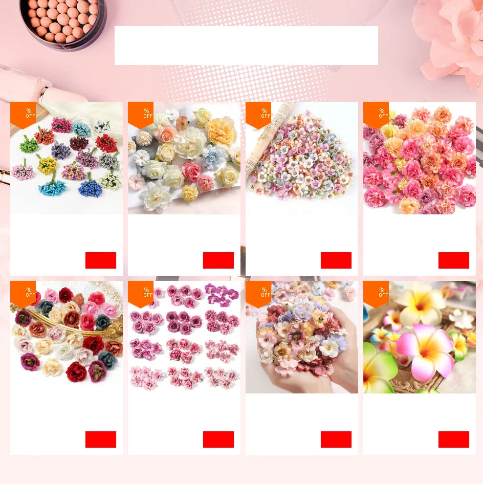 Purple Artificial Flowers Heads Silk Fake Flowers For Home Decor Party Wedding Decoration DIY Valentine's Day Gifts Accessories